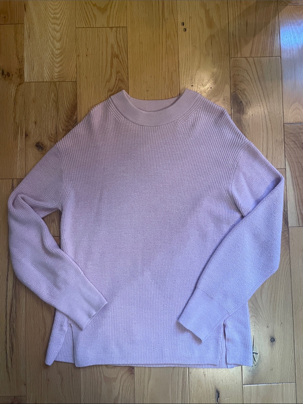 Lululemon pink merino wool knitted sweater